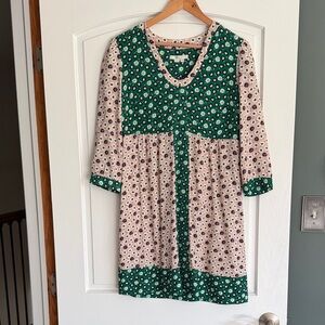Boden Green and Pink Pattern Dress